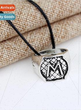 City of Bones Monogrammed Pendant Necklace Ring Necklace Dua