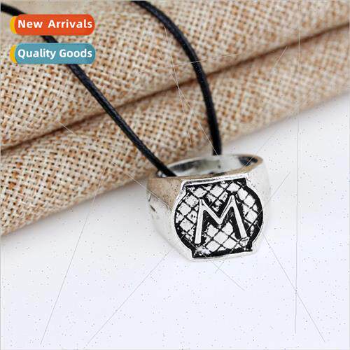 City of Bones Monogrammed Pendant Necklace Ring Necklace Dua
