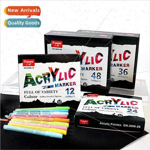 2000 Water-based 2mm Push-Up Acrylic Markers 12 Colors 24 Co