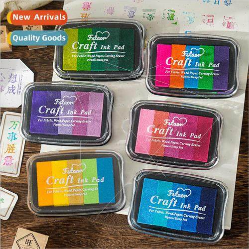 5 color gradient colorful stamps printing station diy weddin