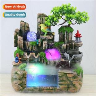 Wheel Craft Pond Feng Tank Fish Shui Glass Wigwam Flow