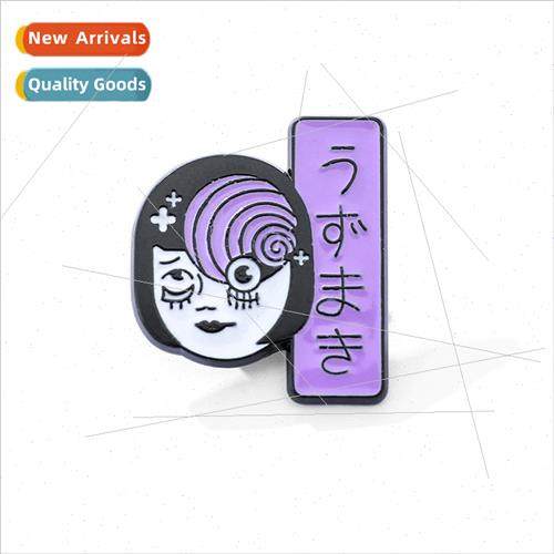 Horror Comic Brooch Tomie Girl Mia Wallace Enamel Pin Metal