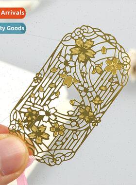 Metal Sakuras flower series Chinese  hollow bookmarks creati