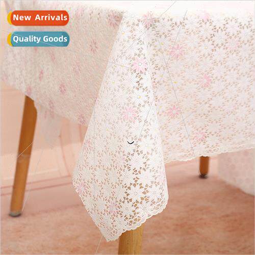 mple PVC tablecloth lace pad kitchen table waterproof and oi