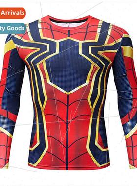 Marvel Collection 3D Digital Print Long Sleeve Athletic Tigh