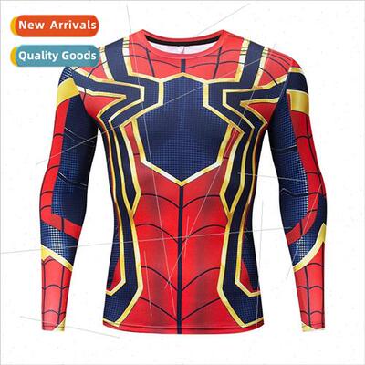 Marvel Collection 3D Digital Print Long Sleeve Athletic Tigh
