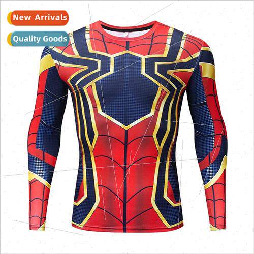 Marvel Collection 3D Digital Print Long Sleeve Athletic Tigh