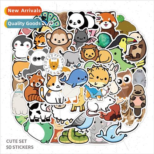50 Cute Cartoon Critter Doodle s ggage Helmet Fridge Laptop
