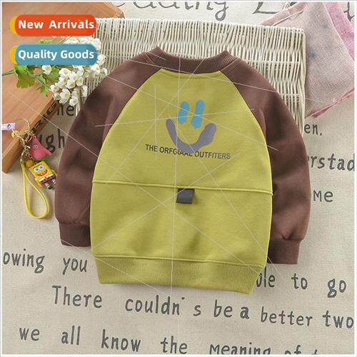 Boys one-piece fleece sweater 2023 new fall and winter baby
