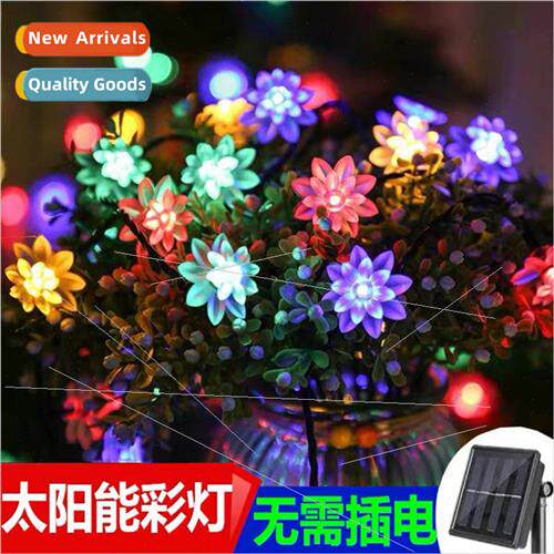 Lotus Flower ghts String Solar LED Outdoor Tree Small Colorf