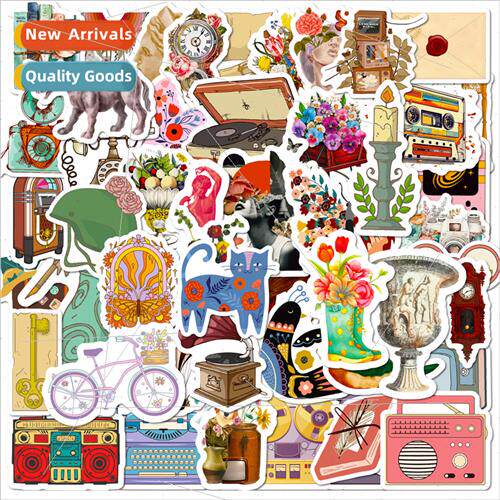 50 Vintage Aesthetic Stickers Brown Boho Aesthetic terary Pa