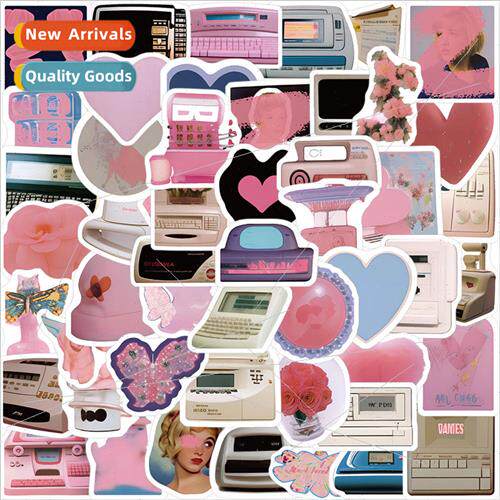 50 pink color candy love graffiti stickers personalized deco