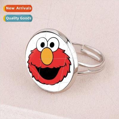 Sesame Set Elmo Time Gemstone Split Ring Kids Cartoon Image