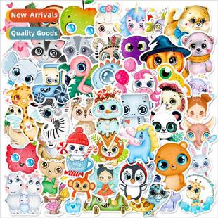 50 Pieces of Big Eye Animals Cute Kids Stickers DIY Decorati