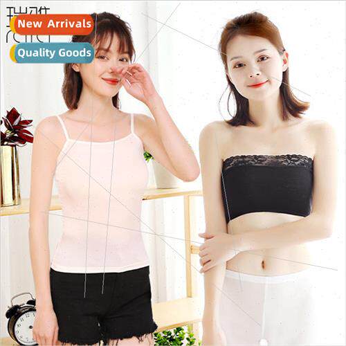 Black and white small camisole modal inner beauty back botto