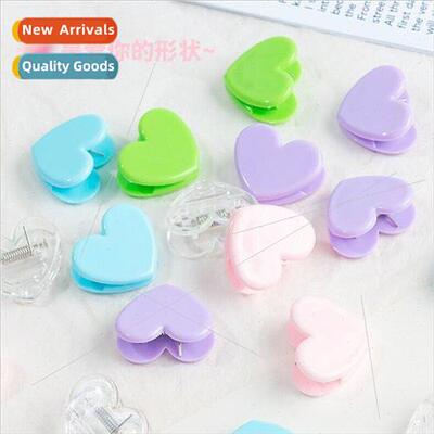 Japanese soft pink heart small clip cute girl heart plastic