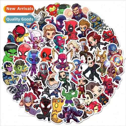 50 new Q  of the superhero Marvel Spider-Man Iron Man doodle