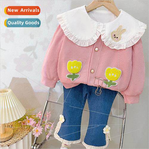 Autumn Girls Cardigan Jacket Fashionable ttle Girl Long Slee