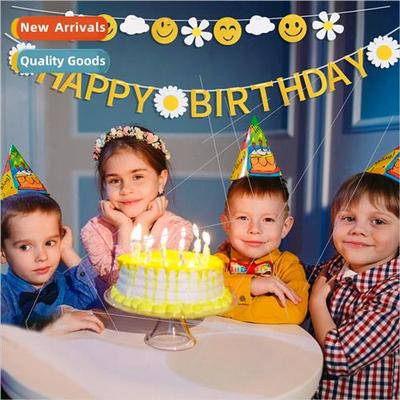 New childrens birthday banner baby 100 days birthday party v