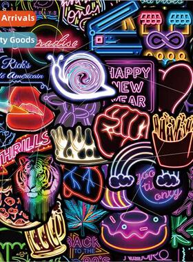 50 cartoon cool neon 1 material stickers cell phone case wat