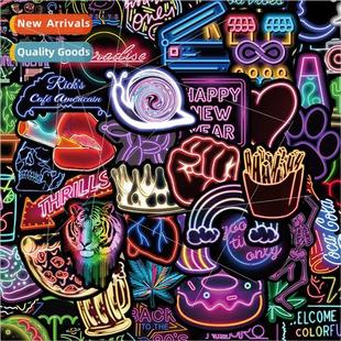 stickers wat cool case phone cell material neon cartoon