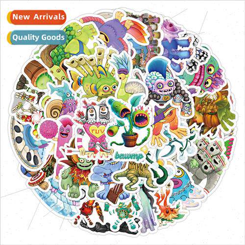 50 pcs of monster concert cartoon graffiti stickers quirky d