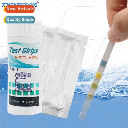 Swimming Pool Test Strips 6 in 1 Residual Chlorine PH Alkali