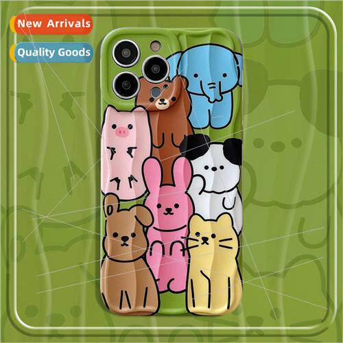 Full Screen Colorful Animals iPhone 13 Wave Luggage 14 ProMa