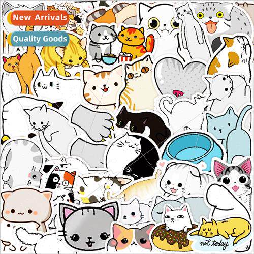 50 cute kitten cartoon stickers computer laptop cell phone w