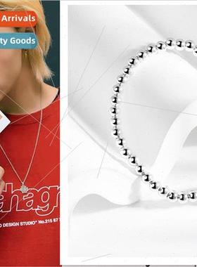 Stray Kids Hwang Hyun-jin Bracelet 925 lver Round Beads Stch