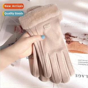 padded thickened touch female cute winter ins Gloves warm