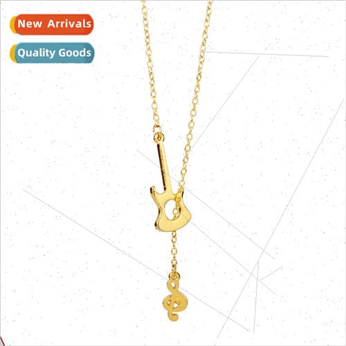 2018 new jewelry simple personalized musical notes guitar pe