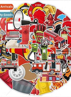 50 firefighter graffiti stickers car cell phone water cup de