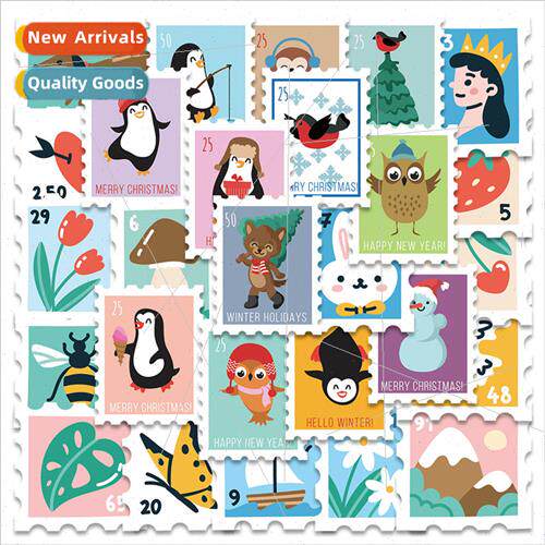27 pcs of childrens cartoon stamps doodle stickers luggage n