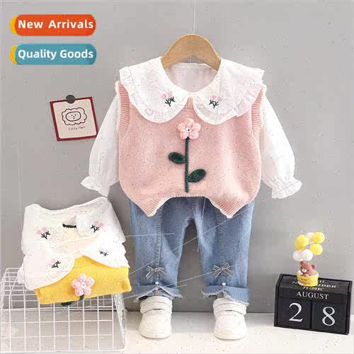Girls sweater 2023 suit new Korean  of the 适用eign- small f