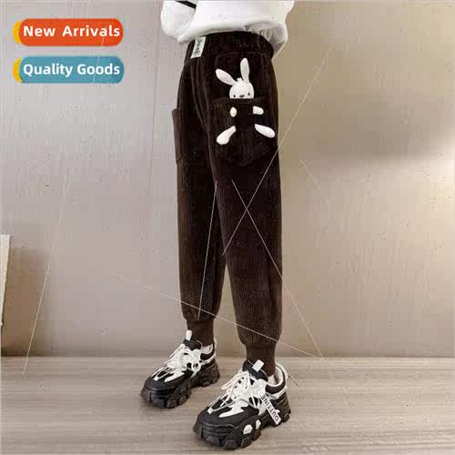 Girls padded pants fall and winter 2023 new childrens one-pi