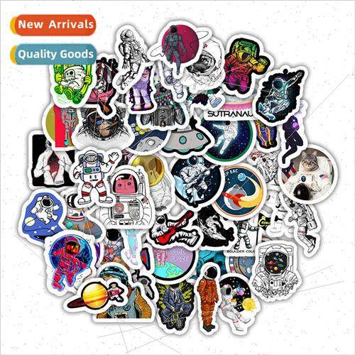 50 pcs of astronauts colorful  graffiti stickers outside  wa