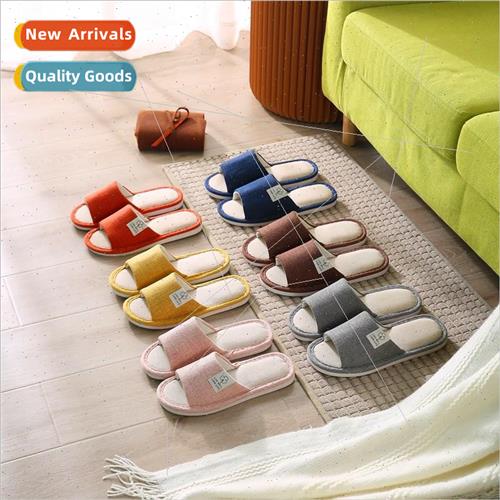 New home linen slippers female indoor -slip wear-resistant c