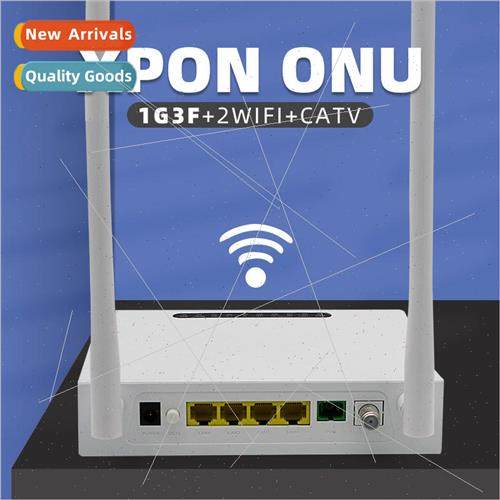 Model FTTH ONU XPON ONU 1G3F+WIFI+CATV Fiber Optic Cat GEPON