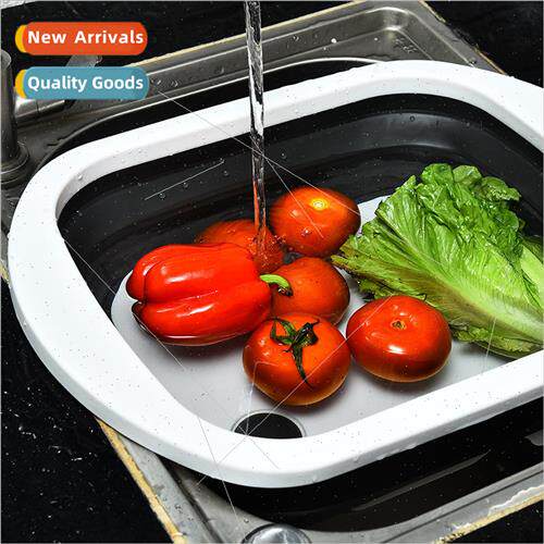 Folding chopping board draining basket 2 in 1 sink sink basi
