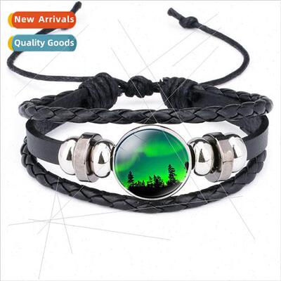 New Accessories Creative Aurora Pattern Gemstone Cowhide Bra