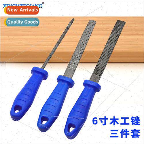Set of three 6-inch woodworking files handmade steel file sa