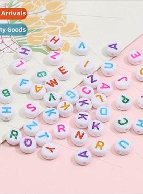 4*7mm acrylic letters loose beads DIY handmade children puzz