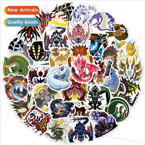 50 new monster hunter graffiti stickers trolley case laptop