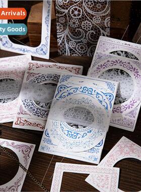 Riri material package retro hollow lace -adhesive handbook d
