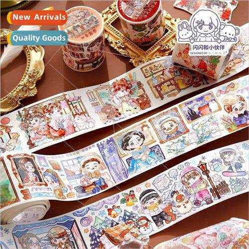 Glitter tape special oil the 7th round of cartoon cute girl