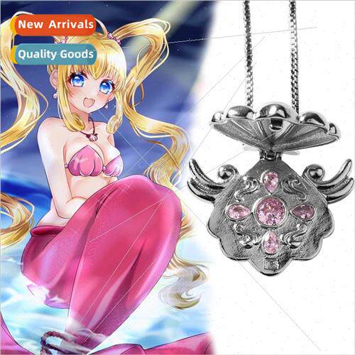 Anime  mermaids melody seven colors real beads necklace seve