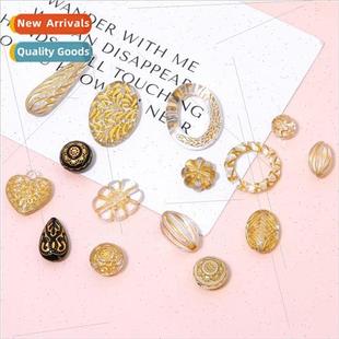 drop flower diy baroque ear handmade gold beads Vintage love