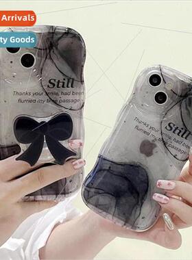 Ink Halo English iPhone 12 Bow Stand 13ProMax 适用 Apple 14