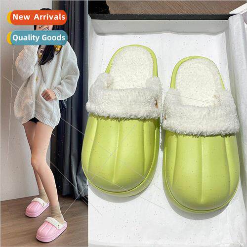 Removable cotton slippers womens winter indoor home waterpro